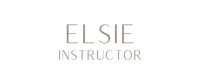 the logo for elsie instructor on a black background